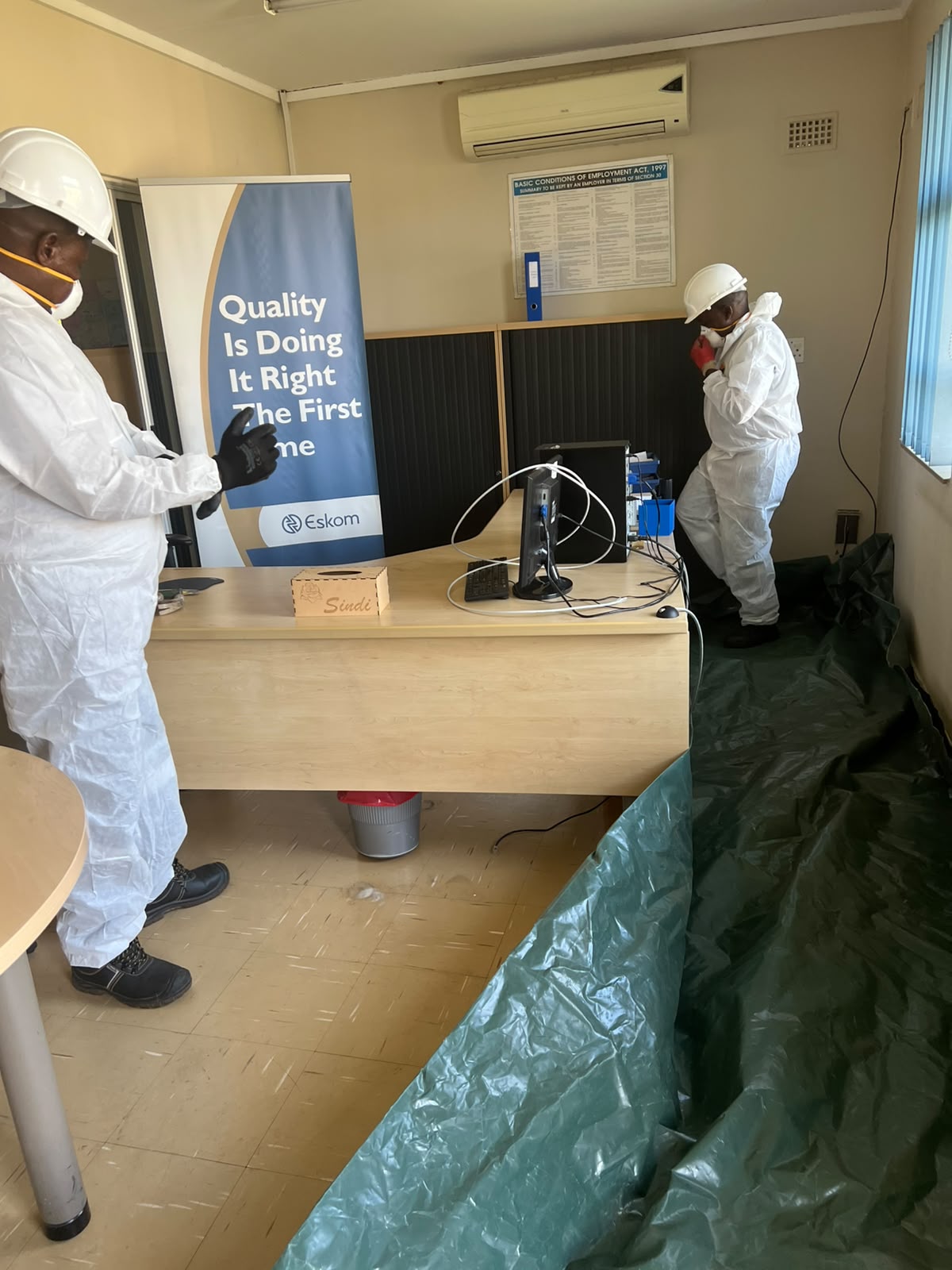 Indoor asbestos removal at Eskom facility